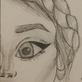 Рисунок "девушка с заплетенными волосами"