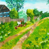 Рисунок "Очень люблю отдыхать в деревне"