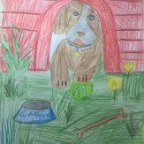 Рисунок "Чудный пёсик" на конкурс "Конкурс детского рисунка "Любимое животное - 2018""