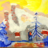 Рисунок "Зимний вечер" на конкурс "Конкурс творческого рисунка “Свободная тема-2019”"