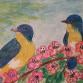 Рисунок "Весенние птички" на конкурс "Весеннее настроение"