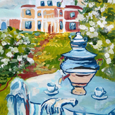 Рисунок "Чаепитие в Дворянском гнезде"