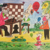 Рисунок "Шахматы" на конкурс "Конкурс детского рисунка “Спорт в нашей жизни”"
