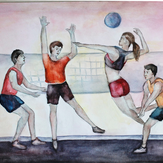 Рисунок "Волейбол" на конкурс "Конкурс детского рисунка “Спорт в нашей жизни”"