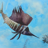 Рисунок "Рыба-парусник" на конкурс "Конкурс творческого рисунка “Свободная тема-2021”"