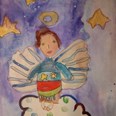 Рисунок "Моя мама ангел" на конкурс "Конкурс творческого рисунка “Моя Семья - 2019”"