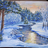 Рисунок "зимний пейзаж"