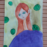 Рисунок "Девочка со смайликами" на конкурс "Конкурс творческого рисунка “Свободная тема-2022”"