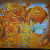 Рисунок "Золотая осень" на конкурс "Конкурс рисунка "Осенний листопад 2017""