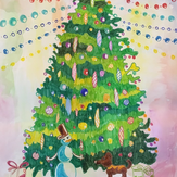 Рисунок "в ожидании новогоднего чуда" на конкурс "Конкурс “Новогодняя Магия - 2020”"