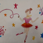 Рисунок "гимнастка" на конкурс "Конкурс детского рисунка “Спорт в нашей жизни”"