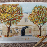Рисунок "Осень в родном городе" на конкурс "Конкурс рисунка "Осенний листопад 2017""
