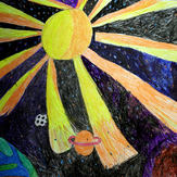 Рисунок "Вселенная" на конкурс "Конкурс детского рисунка по 6-й серии сериала Рисовашки "На Луну""