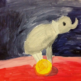 Рисунок "Слоник-циркач" на конкурс "Второй конкурс детского рисунка по 2-й серии «Верный Слоник»"