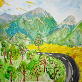Рисунок "Осень в Адыгее" на конкурс "Конкурс детского рисунка “Сказочная осень - 2018”"