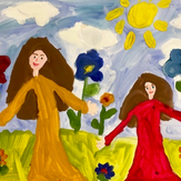 Рисунок "Цветочное настроение" на конкурс "Конкурс творческого рисунка “Моя Семья - 2019”"