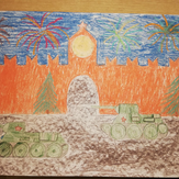 Рисунок "Парад" на конкурс "Конкурс детского рисунка “75 лет Великой Победе!”"