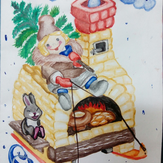 Рисунок "Новогоднее волшебство" на конкурс "Конкурс детского рисунка “Новогодняя Открытка-2019”"