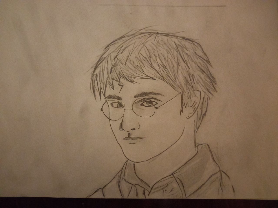 Детский рисунок - Гарри Поттер