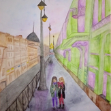 Рисунок "Чудесная прогулка после дождя" на конкурс "Конкурс творческого рисунка “Свободная тема-2019”"