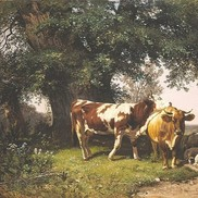 Коровы и овцы как главные герои картины И.И. Шишкина