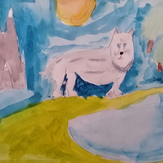 Рисунок "Снежный волк"