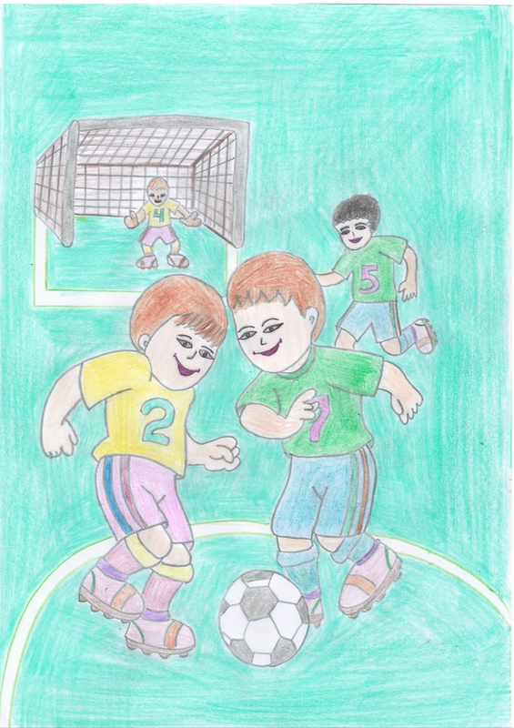 Детский рисунок - Спорт - это основа здоровья