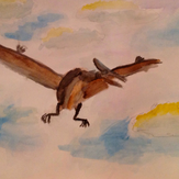 Рисунок "Летающий динозаврик" на конкурс "Конкурс детского рисунка "Любимое животное - 2018""