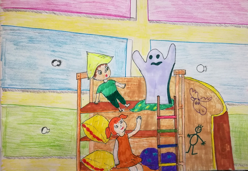 Детский рисунок - игры перед сном