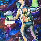 Рисунок "Покоритель космоса" на конкурс "Конкурс творческого рисунка “Свободная тема-2019”"