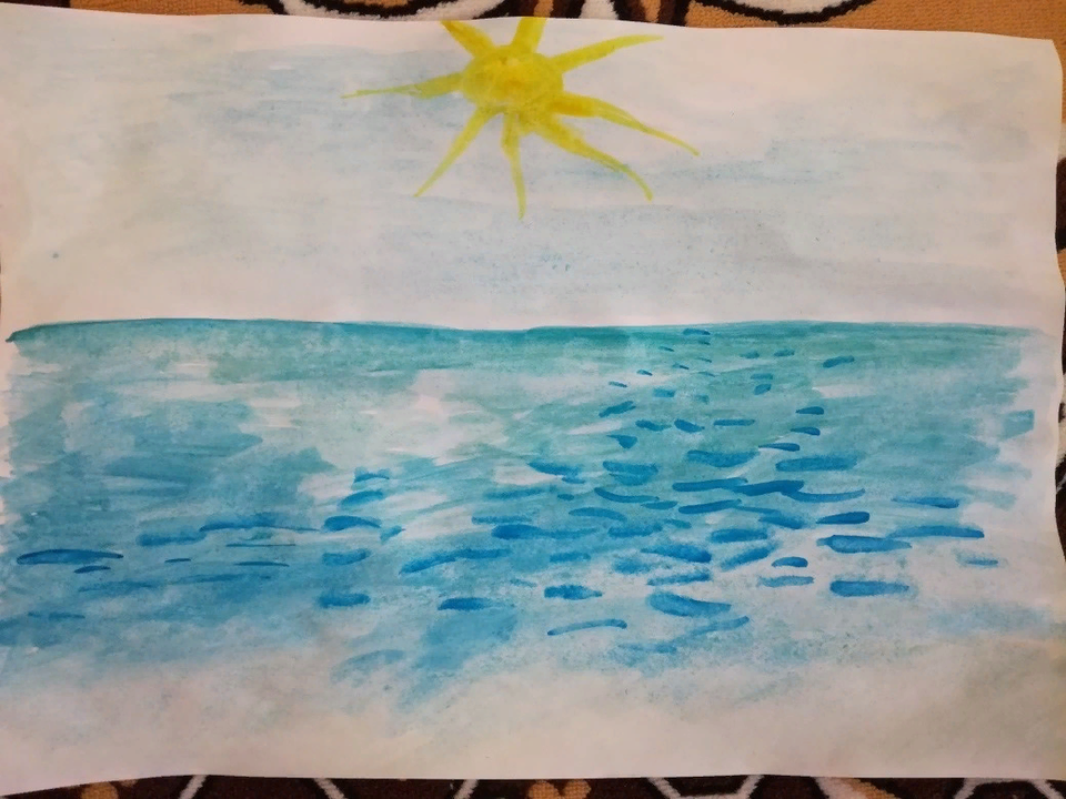 Детский рисунок - Мечтаем поехать на море