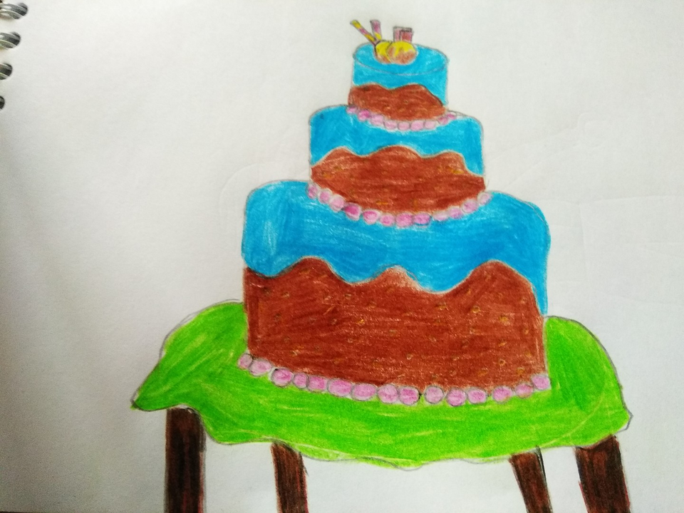 Детский рисунок - торт мечты