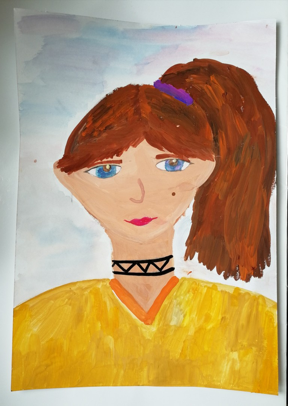 Детский рисунок - Моя сестра Мария