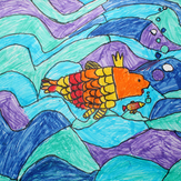 Рисунок "Царевна рыбка" на конкурс "Конкурс творческого рисунка “Свободная тема-2019”"