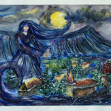 Рисунок "Ночь" на конкурс "Конкурс творческого рисунка “Свободная тема-2019”"