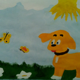 Рисунок "Собачка на прогулке"