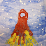 Рисунок "Моя ручная ракета" на конкурс "Конкурс детского рисунка по 6-й серии сериала Рисовашки "На Луну""