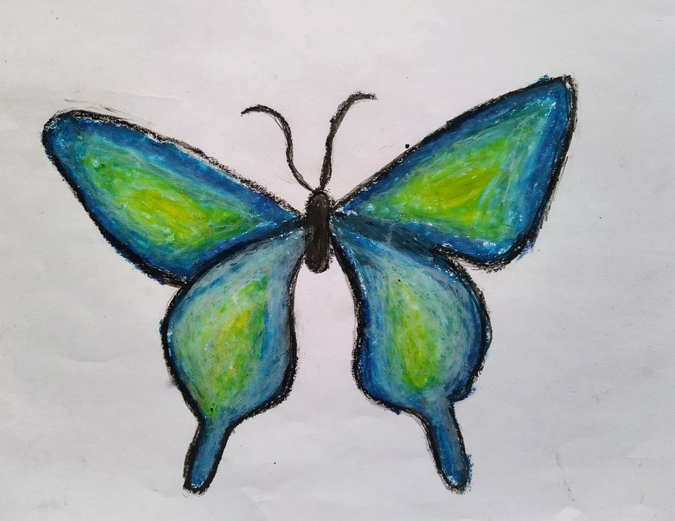 Детский рисунок - Бабочка