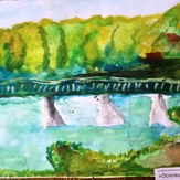 Рисунок "Мост через Хопер" на конкурс "Конкурс творческого рисунка “Свободная тема-2020”"