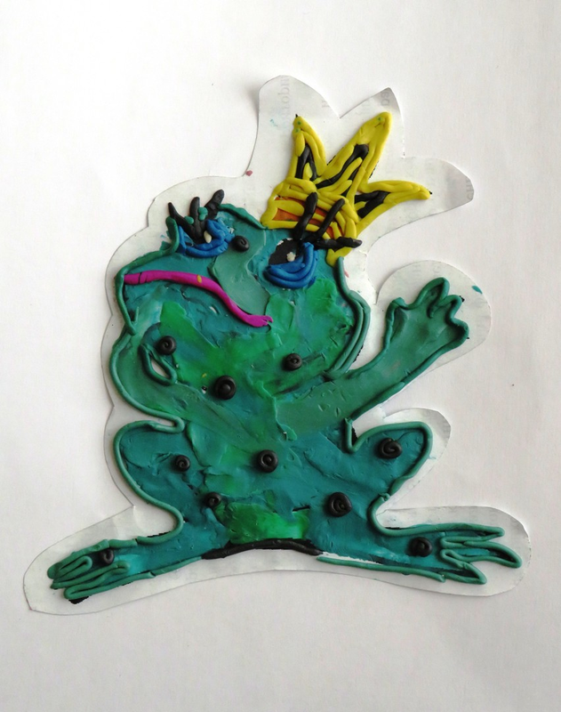 Детский рисунок - Царевна-лягушка