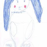 Рисунок "девочка-зайка"