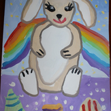 Рисунок "Любимый зайка" на конкурс "Моя любимая игрушка!"
