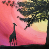 Рисунок "Африканский закат" на конкурс "Конкурс рисунка "Лето - это маленькая жизнь""
