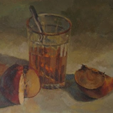 Рисунок "Натюрморт Стакан и яблоко"