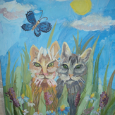 Рисунок "В память о котятах"