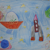Рисунок "Все бывает в космосе" на конкурс "Конкурс детского рисунка “Таинственный космос - 2018”"