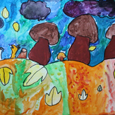 Рисунок "Пасмурная осень" на конкурс "Конкурс детского рисунка “Сказочная осень - 2018”"
