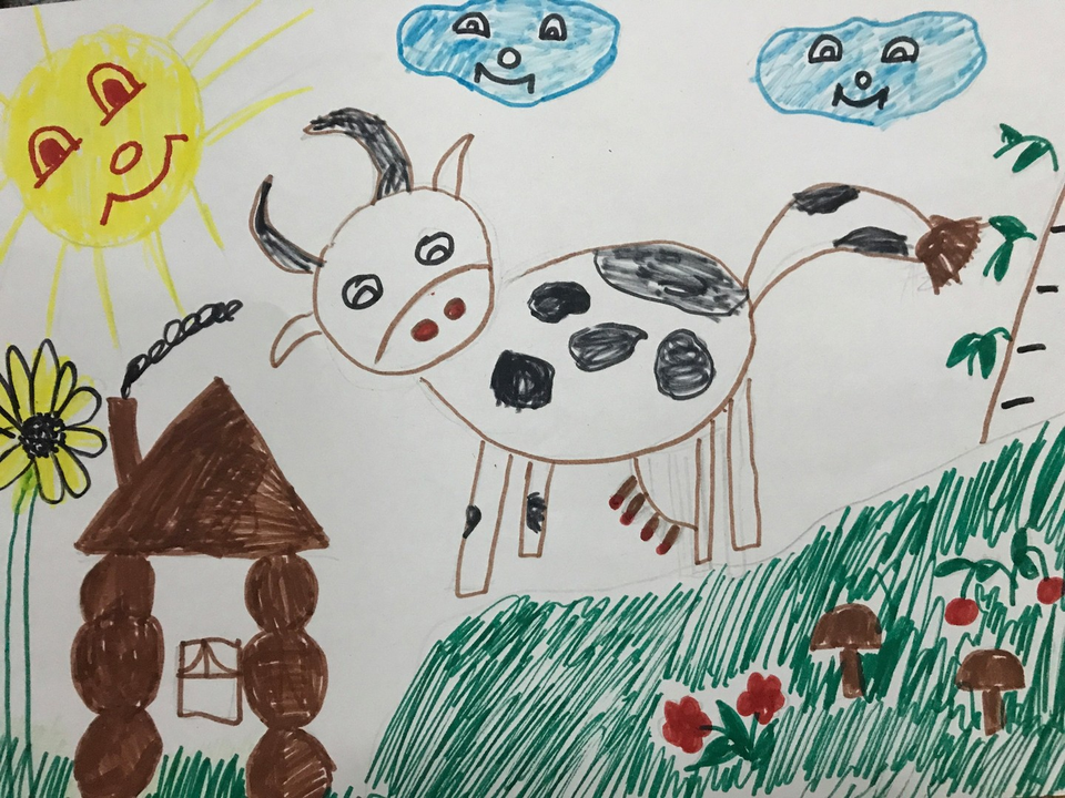 Детский рисунок - Летние забавы