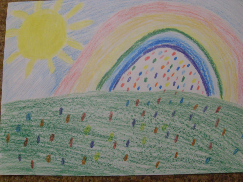 Детский рисунок - радуга