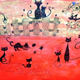 Рисунок "Один день из жизни кошек" на конкурс "Конкурс творческого рисунка “Свободная тема-2020”"